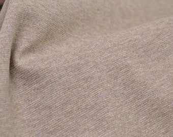 Bündchen Schlauchware Baumwolle meliert beige, mittelbeige - 95cm breit - Stoff glatt, melange