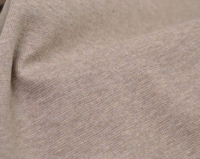 Bündchen Schlauchware Baumwolle meliert beige, mittelbeige - 95cm breit - Stoff glatt, melange