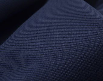 Organic cotton ribbing from Mind the Maker in dark blue - 100 cm wide - knitted fabric, solid color