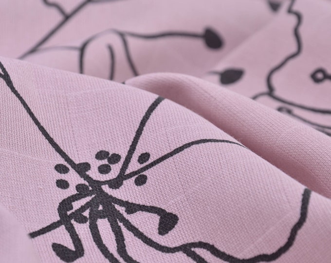 Muslin with flowers by Fibre Mood - 145 cm wide - patterned fabric