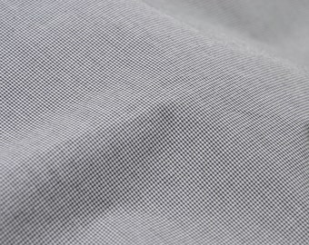 Linen and cotton fabric in brown houndstooth - 140 cm wide - patterned houndstooth fabric