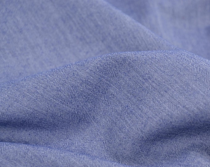 Voile, Baumwolle, blau, Meterware