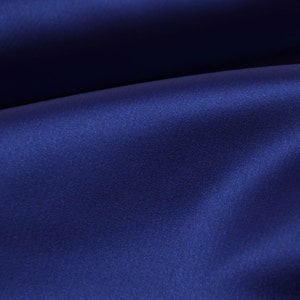 Evening wear satin made of viscose in blue - 140 cm wide - fabric smooth UNI