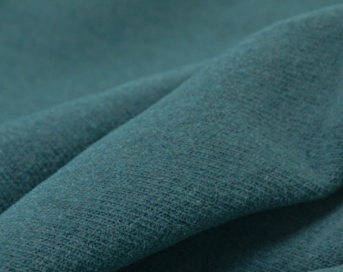 Strickstoff „Gillo“, Baumwolle, grün, mint, jade von Hilco - 175cm breit - Stoff matt melange