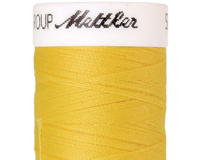 Seralon 200 m col. 113 (Butter Cup) sewing thread by Amann Mettler - High-quality sewing thread for sewing projects - 200 meters on a spool – Butter color