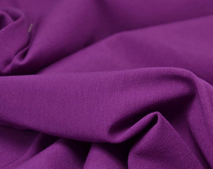 Organic cotton jersey from mind the Maker in solid violet - 170 cm wide - smooth fabric, solid color