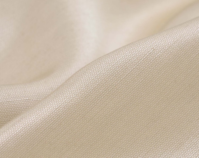 Leinenstoff mit Viskose in beige meliert, melange, Hose, Kleid - 140cm breit - Stoff matt, UNI