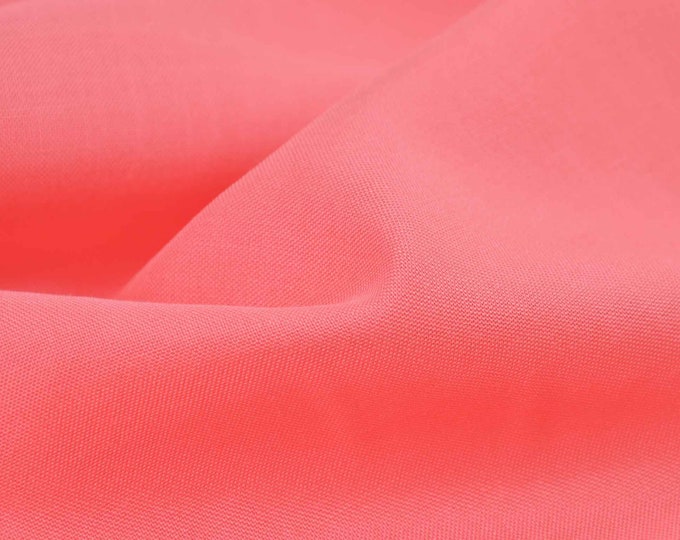 Blusenstoff einfarbig, uni aus Viskose in koralle von Katia Stoffe - 140cm breit - Stoff glatt, UNI