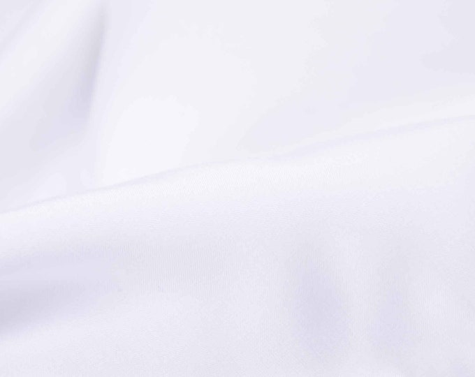 Blouse fabric woven from viscose, solid white - 140 cm wide - smooth fabric, solid color