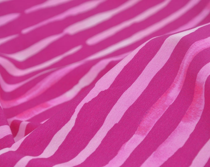 Children's jersey Inky Stripe stripes, purple made of cotton by Hilco - 150 cm wide - patterned fabric, stripes