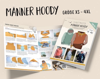 Lybstes Men's Hoody XS-4XL, paper pattern