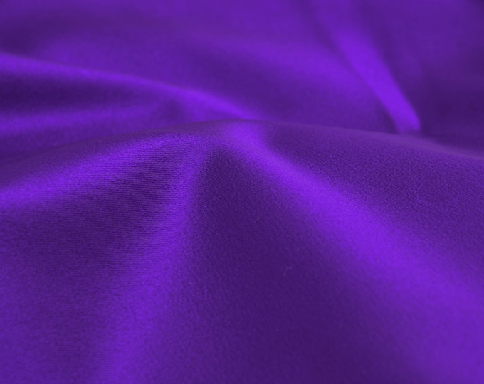 Evening wear satin stretch purple for dance dresses - 130 cm wide - fabric smooth UNI