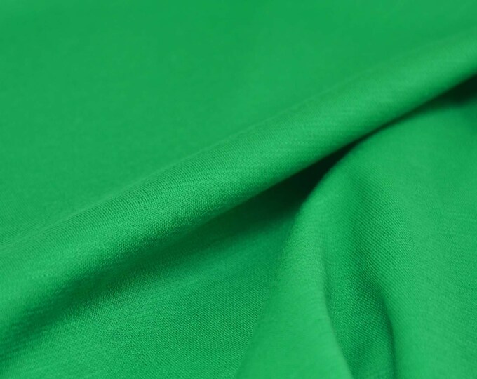 Jersey fabric made of pure cotton in plain green, soft - 165 cm wide - fabric smooth, UNI