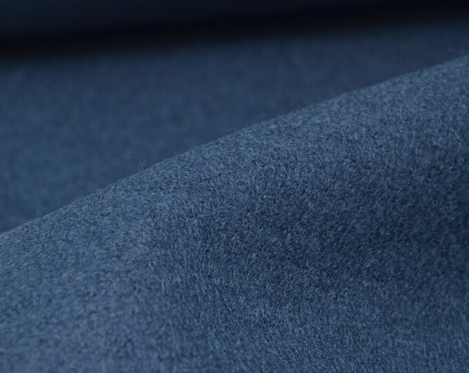 Mantelstoff Walk Schurwolle, Wolle, uni petrol, blau - 140cm breit - Stoff matt, UNI