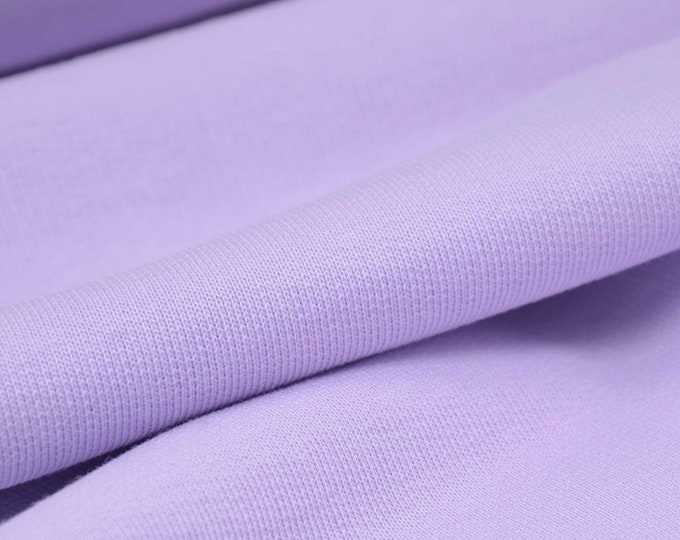 Sweatstoff French Terry, Sommersweat, 100% Baumwolle in lila, flieder - 195cm breit - Stoff matt, UNI