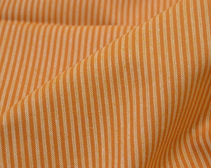 Baumwollstoff Webware Vichy von Westfalenstoffe orange - 150cm breit - Stoff meliert Streifen