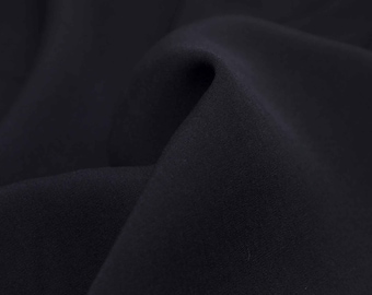 Blouse fabric woven from viscose, solid black - 140 cm wide - smooth fabric, solid color