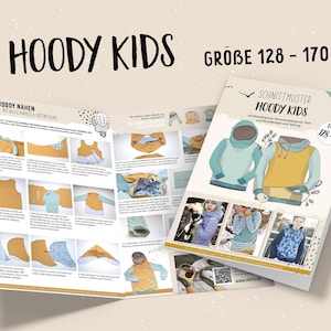 Hoody Kids (size 128 - 170), hoodie, sweater, paper pattern by Lybstes