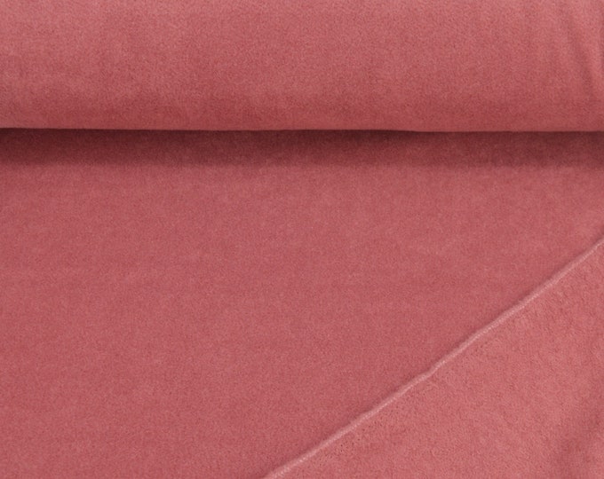 Coat fabric, rosewood, old pink, thick, polyester