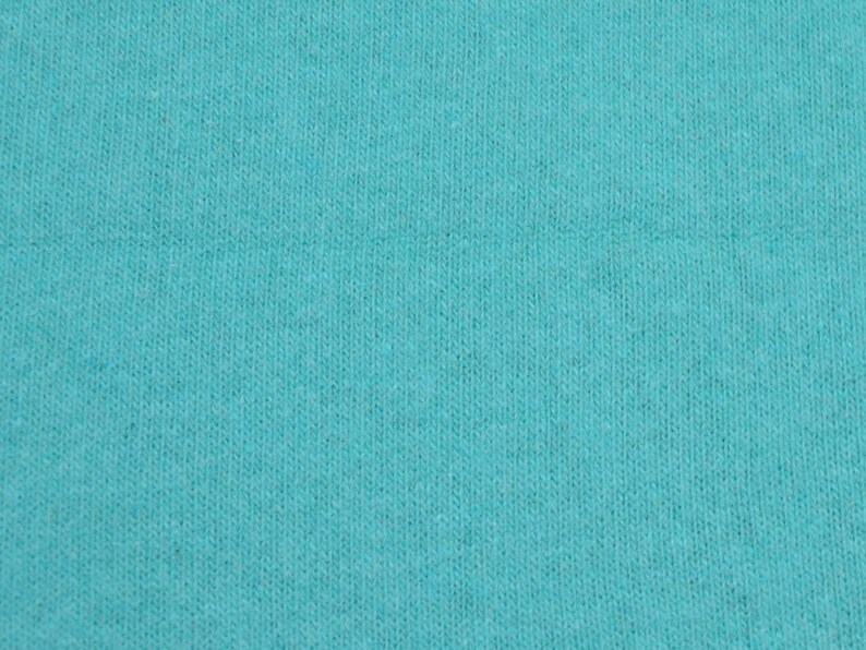 Tejido de punto de algodón Gillo en turquesa y verde de Hilco - 175 cm de ancho - tejido jaspeado mate imagen 3