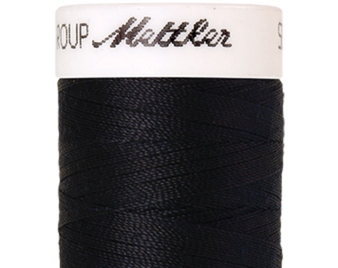 Seralon 200 m col. 821 (Darkest Blue) sewing thread by Amann Mettler - High-quality sewing thread for sewing projects - 200 meters on the roll - Color Dark