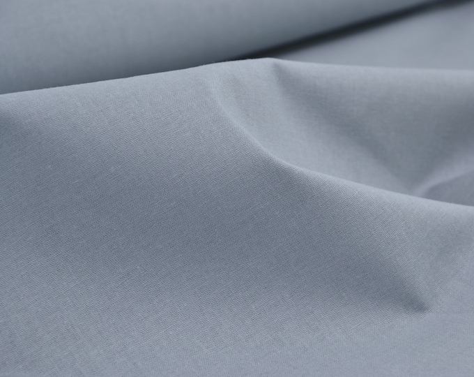 Baumwollstoff grau uni