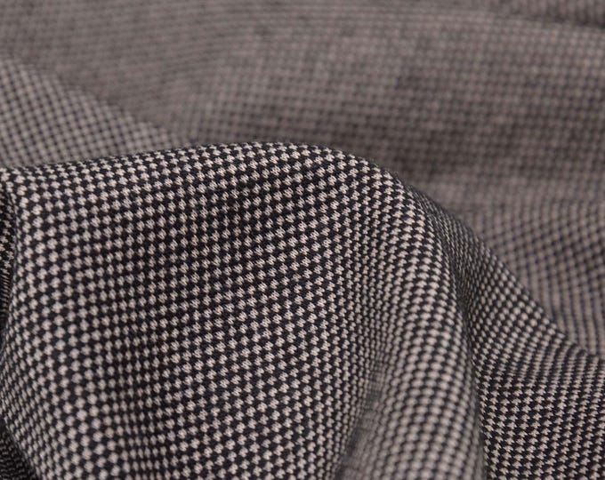 Cotton jersey in black, beige mottled - 150 cm wide - patterned fabric, melange