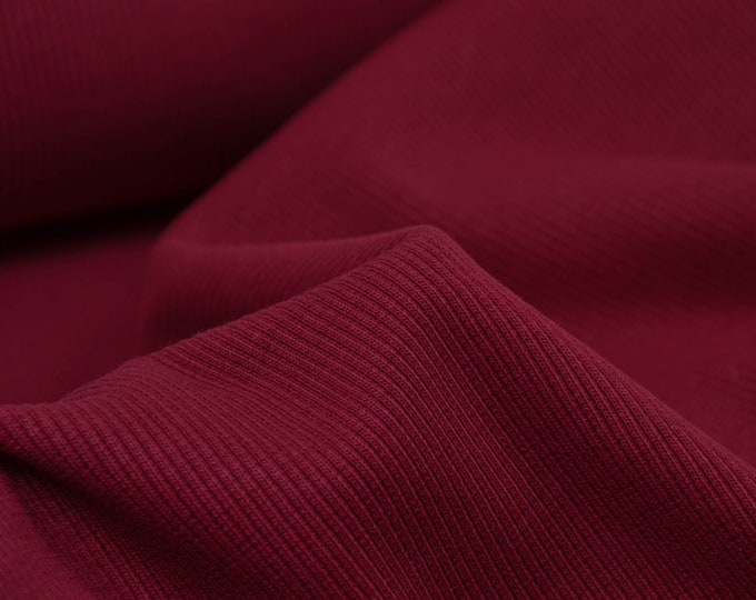 Bündchenstoff aus Bio Baumwolle in rot, red von Mind the Maker - 110cm breit - Stoff strick, UNI