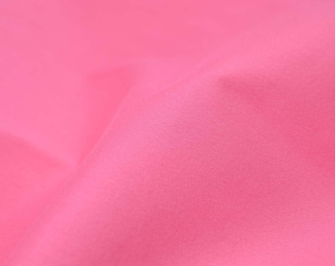 Blouse fabric poplin made of cotton with stretch in pink, pink - 155 cm wide - fabric smooth, UNI