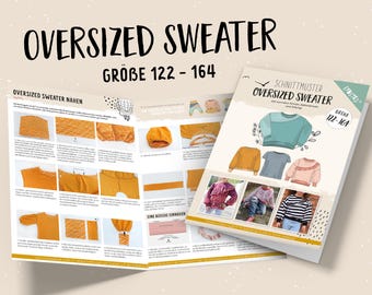 Oversized Sweater Kids, Lybstes, Papierschnittmuster