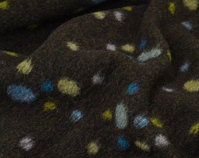 Mantelstoff Otto mit Punkten aus Wolle von Hilco - 150cm breit - Stoff gemustert Punkte