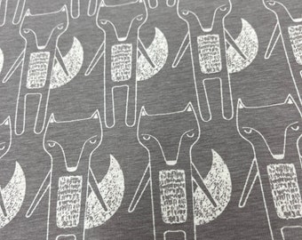 Jersey, fox, cotton, beige