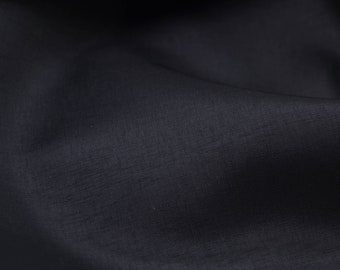 Abendmode Futtertaft „Venezia“ uni schwarz - 140cm breit - Stoff glatt UNI