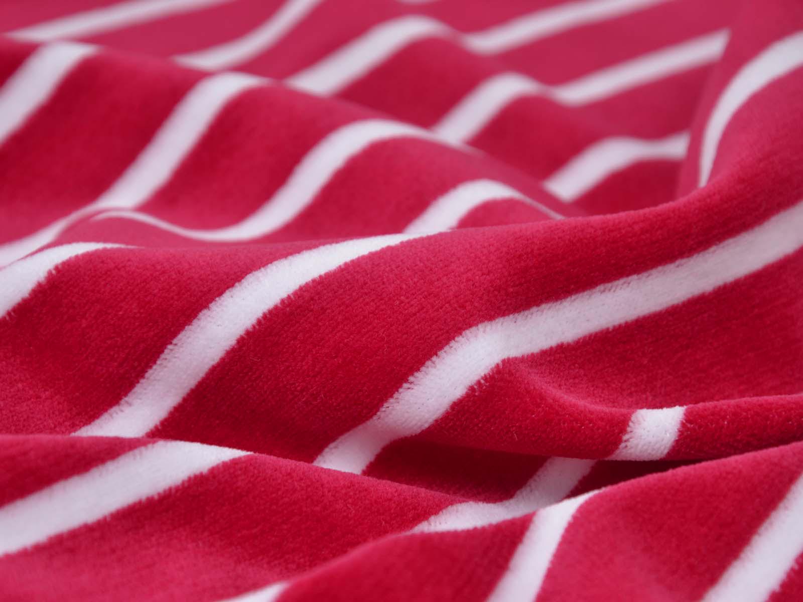 Streifen Nickistoff Gestreift Stoff Gestreift Nicki Stoff