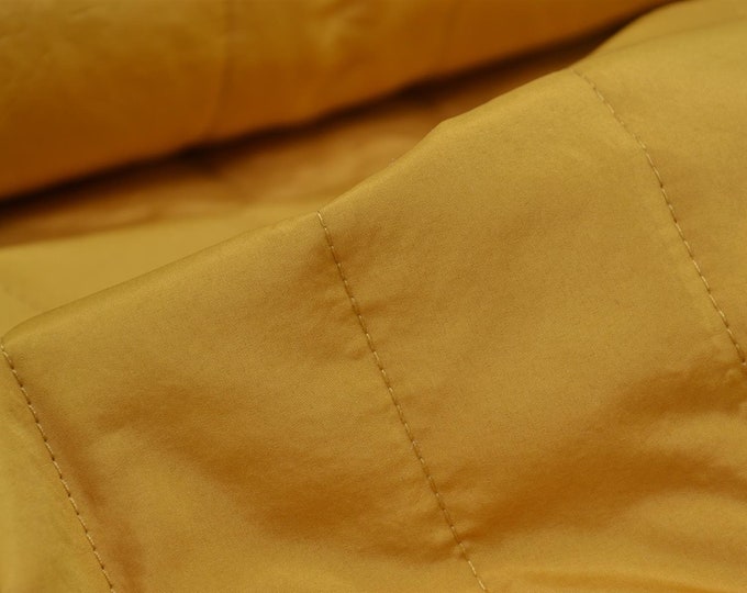 Water-repellent quilted fabric by Mind the Maker in mustard - 140 cm wide - smooth fabric UNI