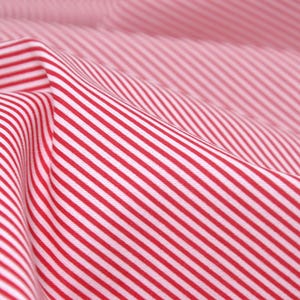 Cotton fabric printed fabric Capri, striped, red, white, Westfalenstoffe - 150 cm wide - fabric two-tone, stripes
