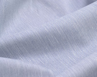NEW! Tencel linen cotton blend fabric, blue linen look melange