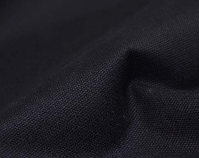 Canvas Weighty Waxed by mind the Maker, solid black - 145 cm wide - matte fabric, solid color