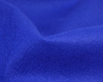 Decorative fabric, 2 mm felt, craft felt, embroidery felt, solid blue - 100 cm wide - fabric usable on both sides, solid color