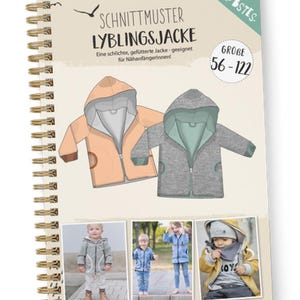 Giacca Lyblings 56-122, giacca per bambini con motivo carta con cerniera