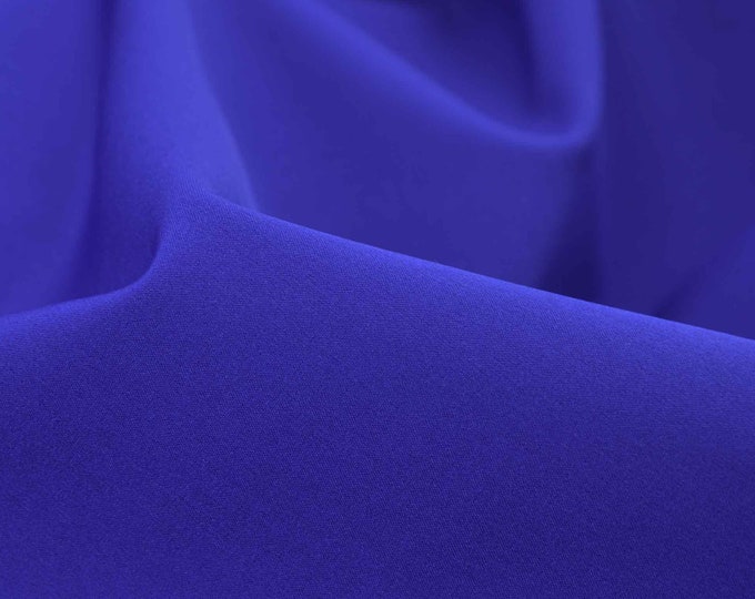 Softshell with fleece backing, water-repellent, plain blue - 145 cm wide - smooth fabric, UNI