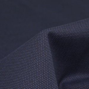 Organic cotton fabric, dots, blue, dark blue - 150 cm wide - patterned fabric, melange