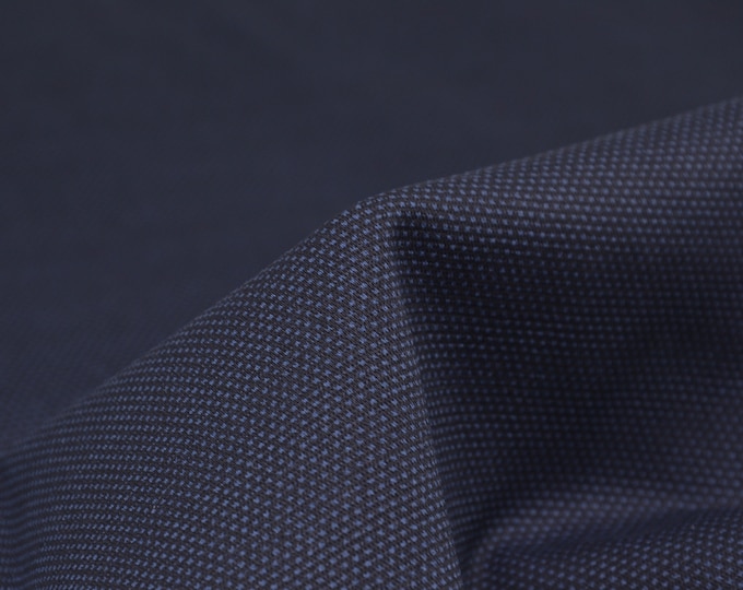 Baumwollstoff Bio Baumwolle, Pünktchen, blau, dunkelblau - 150cm breit - Stoff gemustert, melange