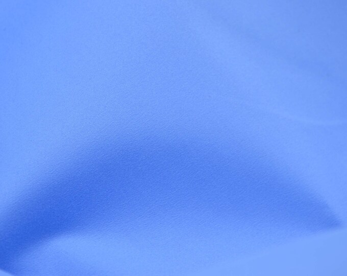 NEW! Cotton stretch satin fabric, trousers, dresses, evening wear, medium blue, elastic