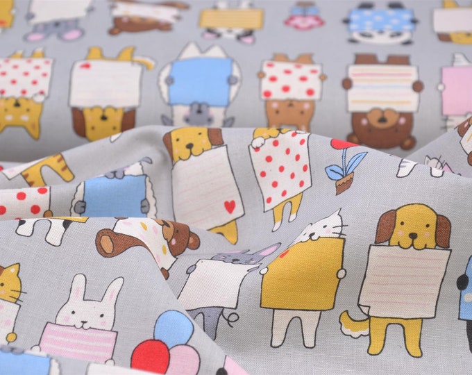 Tiere Cartoon, Baumwolle, Kokka, Canvas