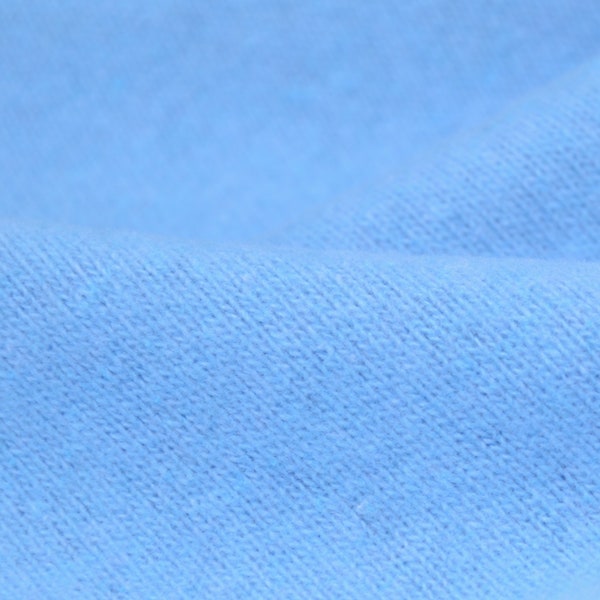 Strickstoff Gillo aus Baumwolle in blau, hellblau von Hilco - 175cm breit - Stoff matt, melange