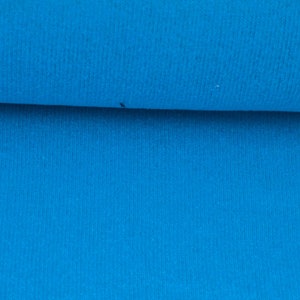 Gillo knitted fabric made of cotton in blue and turquoise by Hilco - 175 cm wide - matte melange fabric image 5