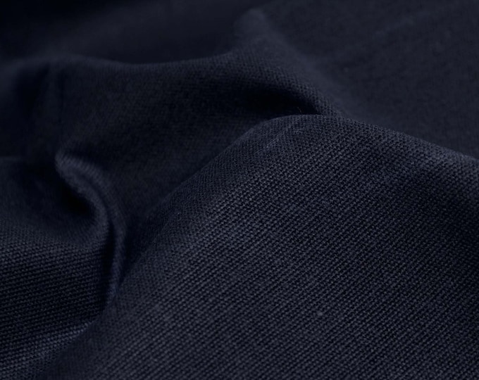 Canvas Light Waxed Indigo Night, Dunkelblau von Mind the Maker - 145cm breit - Stoff beschichtet, UNI