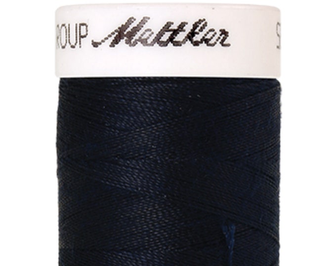 Seralon 200 m col. 810 (Blue Black) sewing thread by Amann Mettler - High-quality sewing thread for sewing projects - 200 meters on the roll - Color Blue B