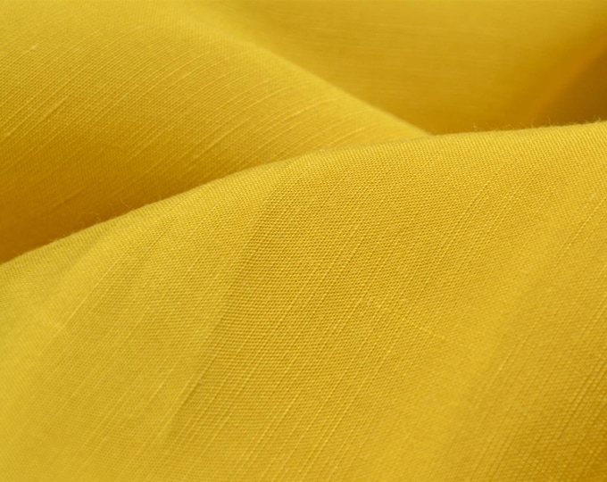 Leinenstoff Viskose uni gelb - 145cm breit - Stoff glatt UNI